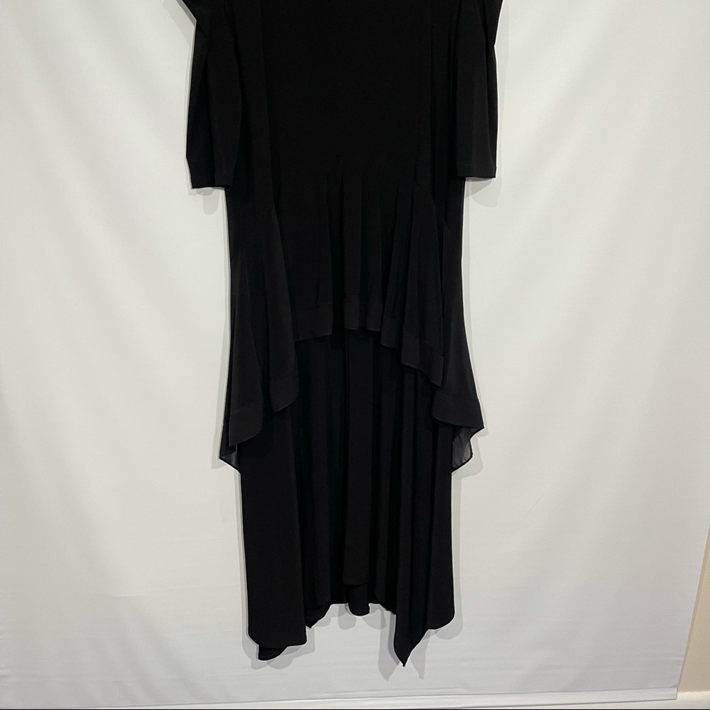 Joseph Ribkoff Black Cold Shoulder Midi Dress 14 - Picture 3 of 13